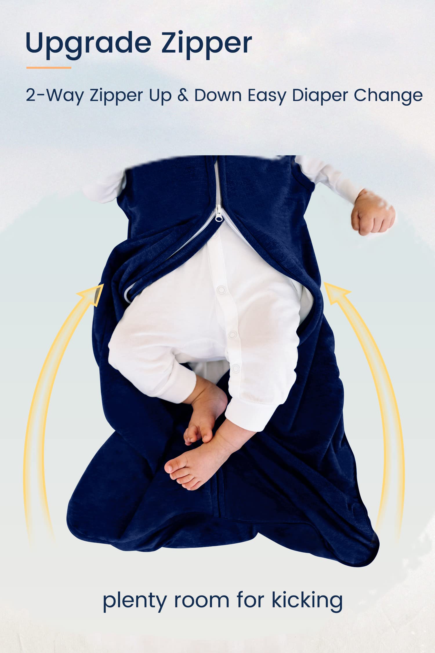 TotAha Light Sleep Sack worn by toddler in nursery for snug comfort.