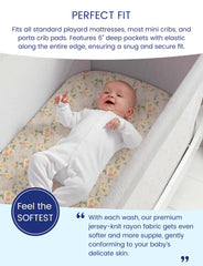 TotAha Premium Soft Pack n Play Sheets wash durability test shows softening after many washes.