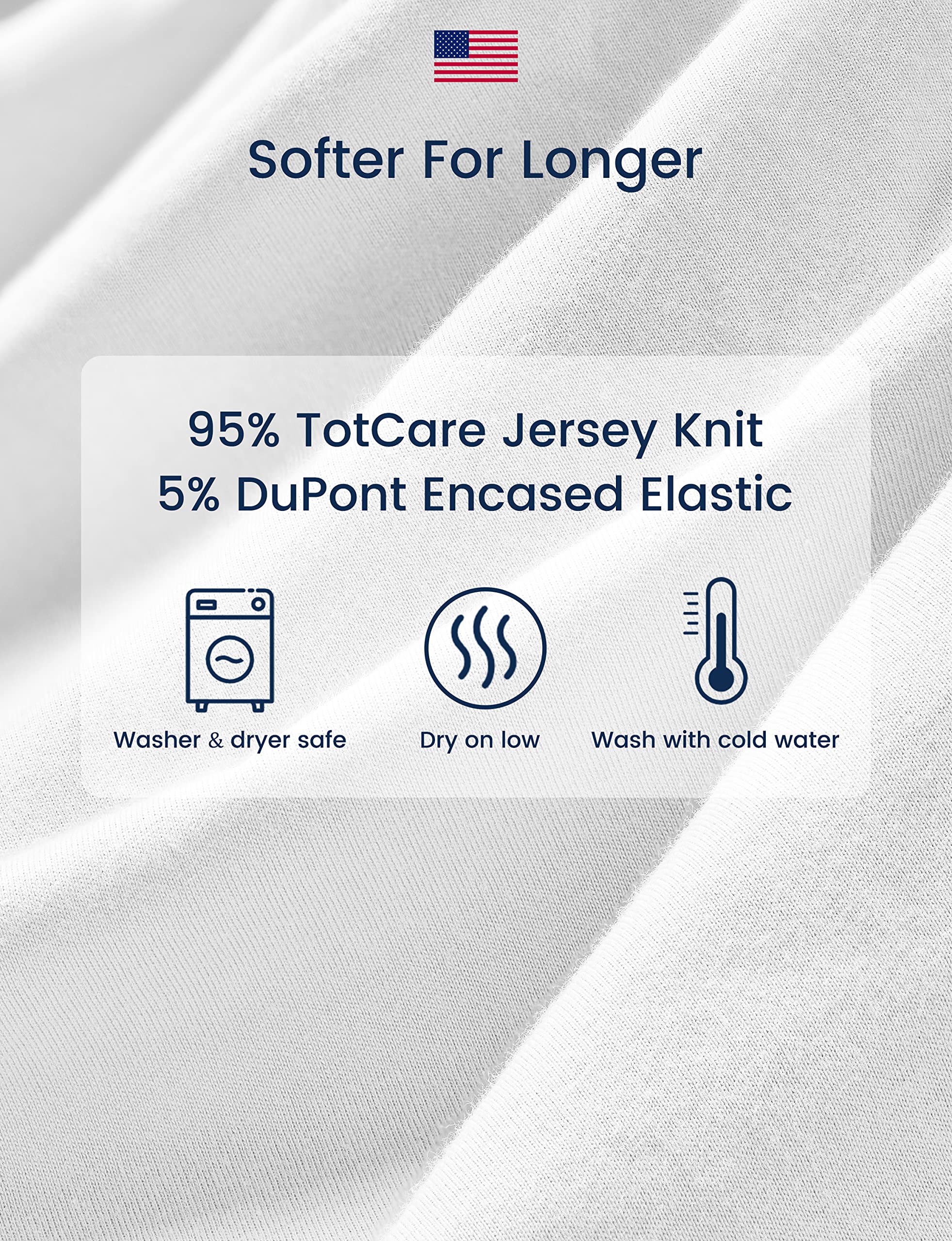 TotAha soft-touch close-up reveals buttery-smooth knit for cozy crib sleep.