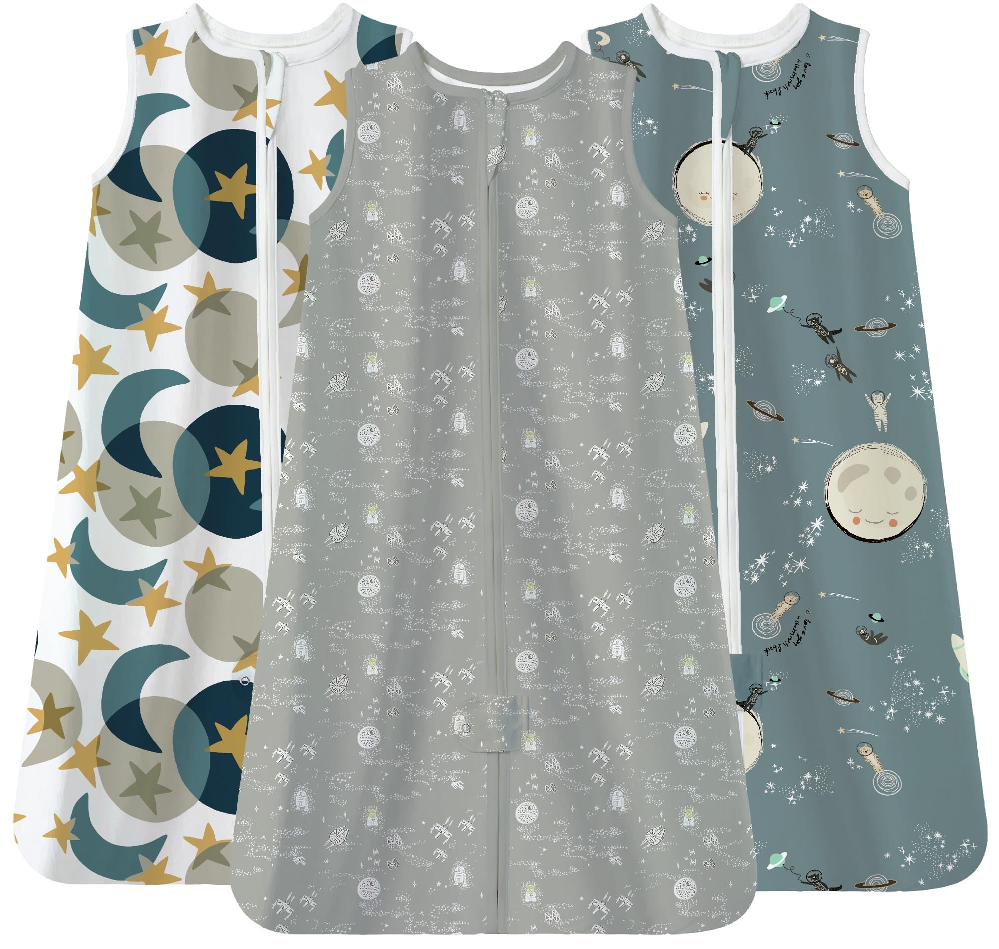 TotAha sleep sack 0.5tog closeup fabric, breathable and buttery-soft for warm nights.