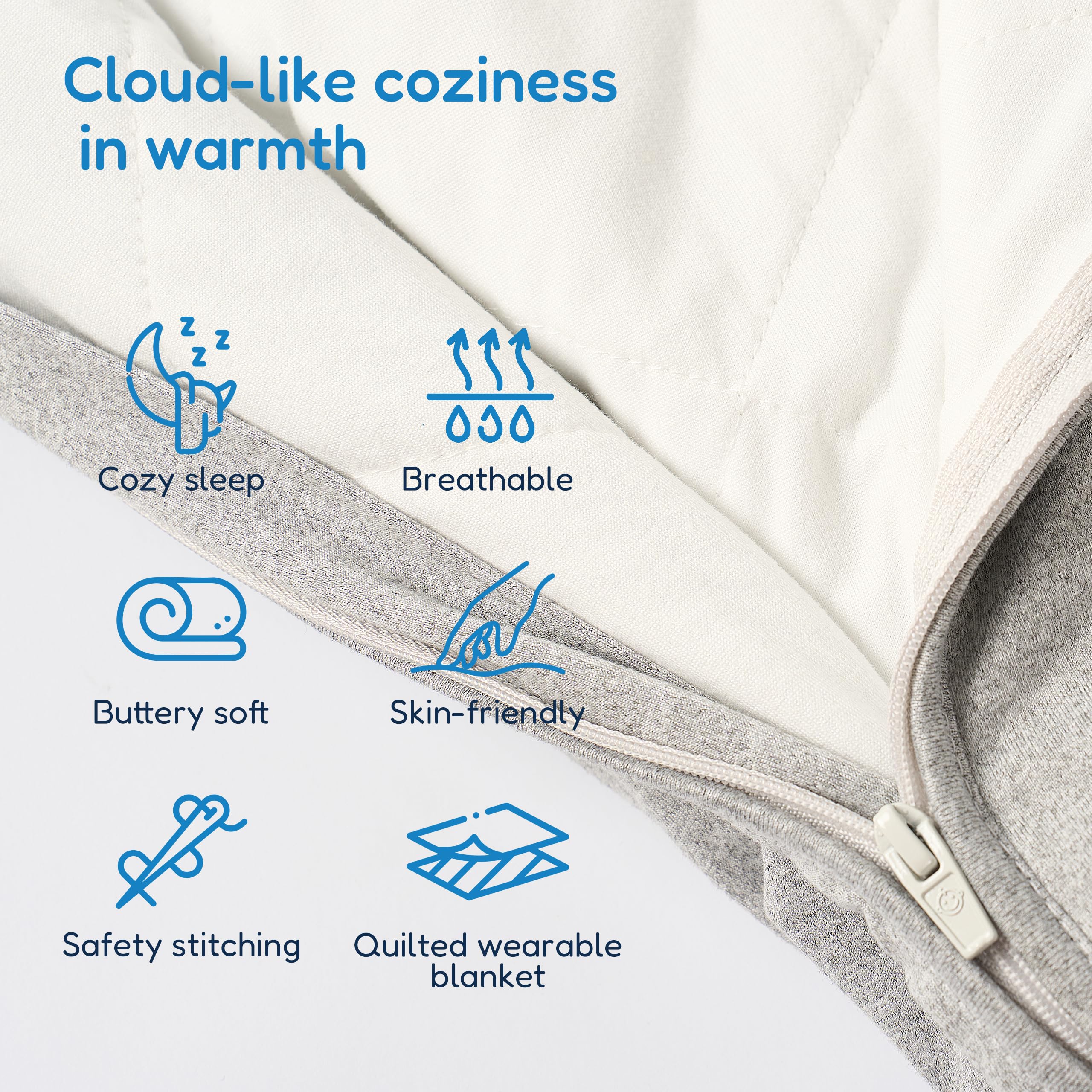 TotAha sleep sack machine-washable fabric withstands thousands of washes.