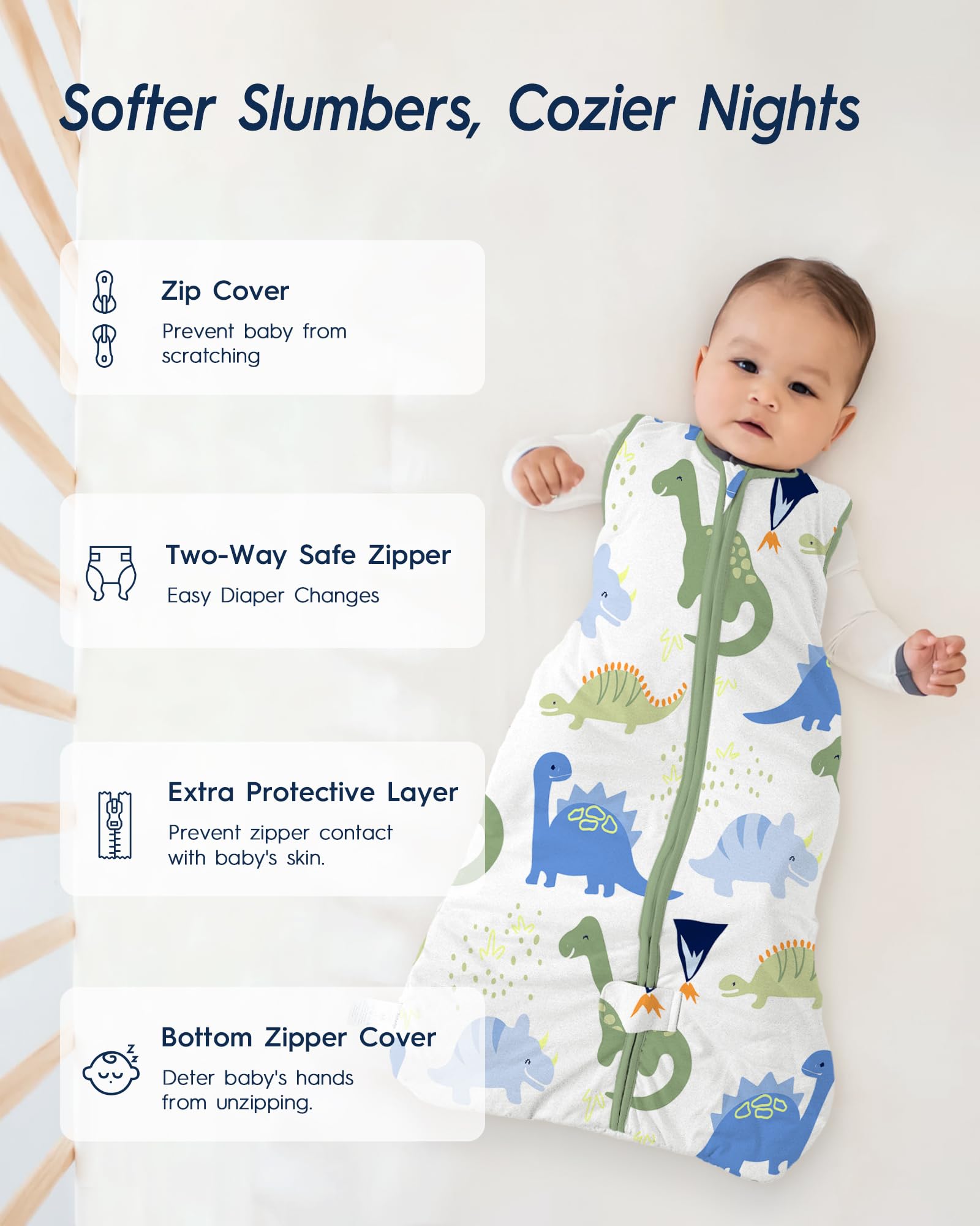 TotAha Toddler Sleep Sack 2-4 years supports longer naps.
