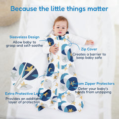 TotAha sleep sack chin guard protects skin during safe sleep transitions.