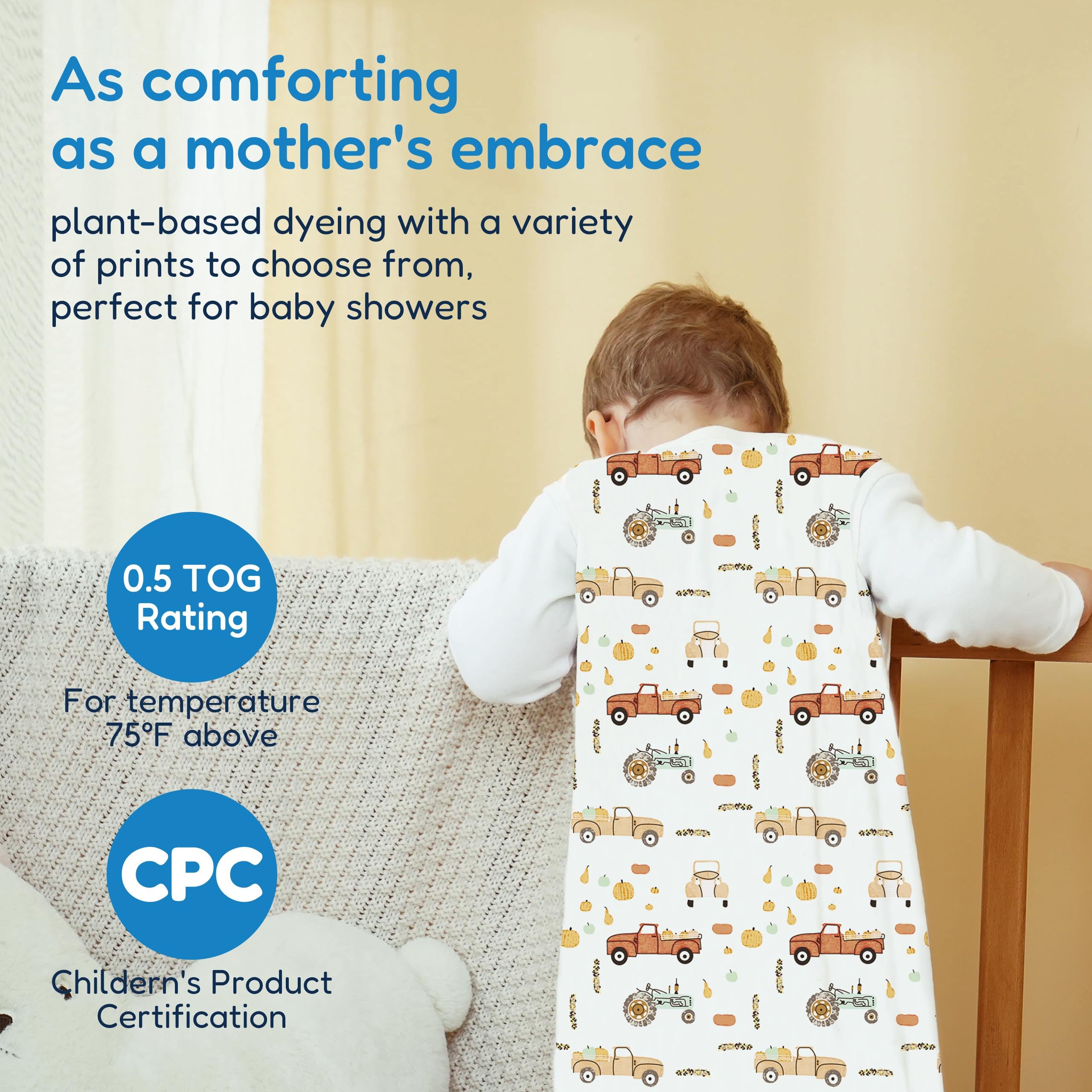 TotAha Sleep Sack fabric closeup shows buttery soft jersey knit