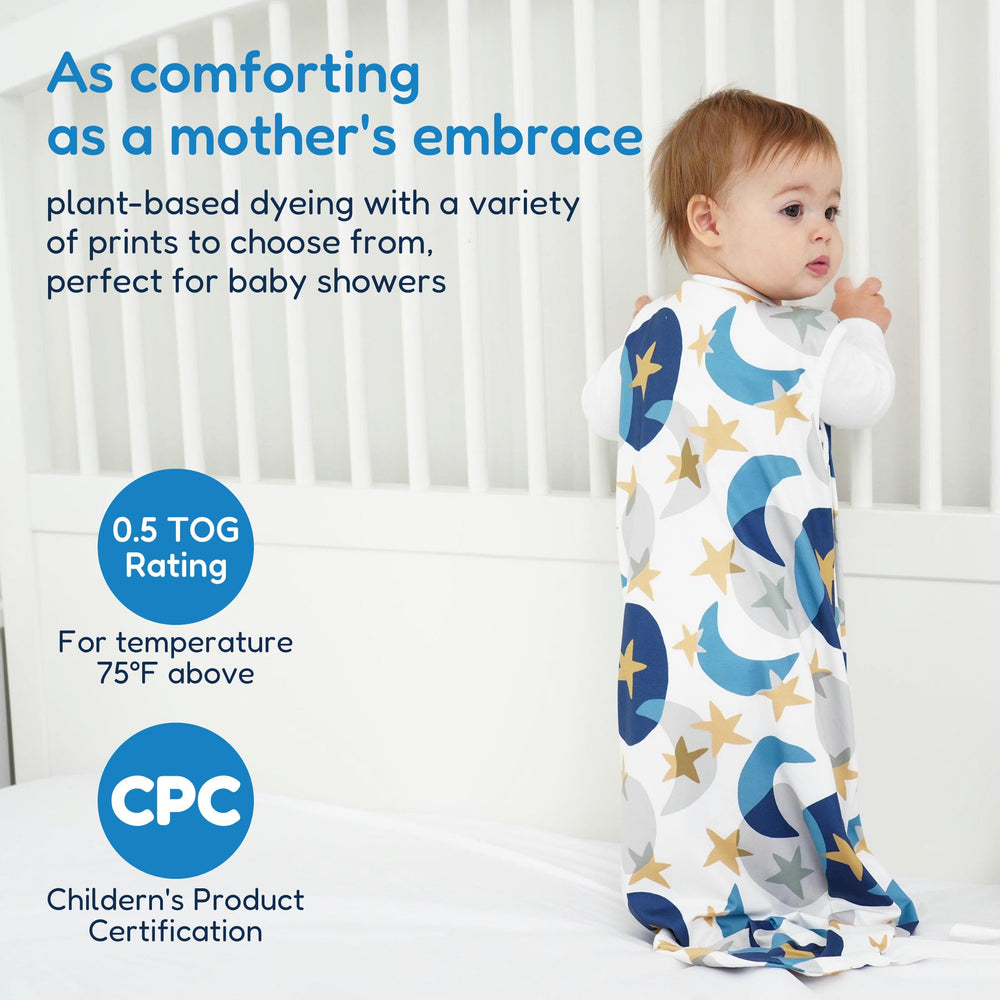 TotAha sleep sack promotes hip-friendly roominess for growing babies.
