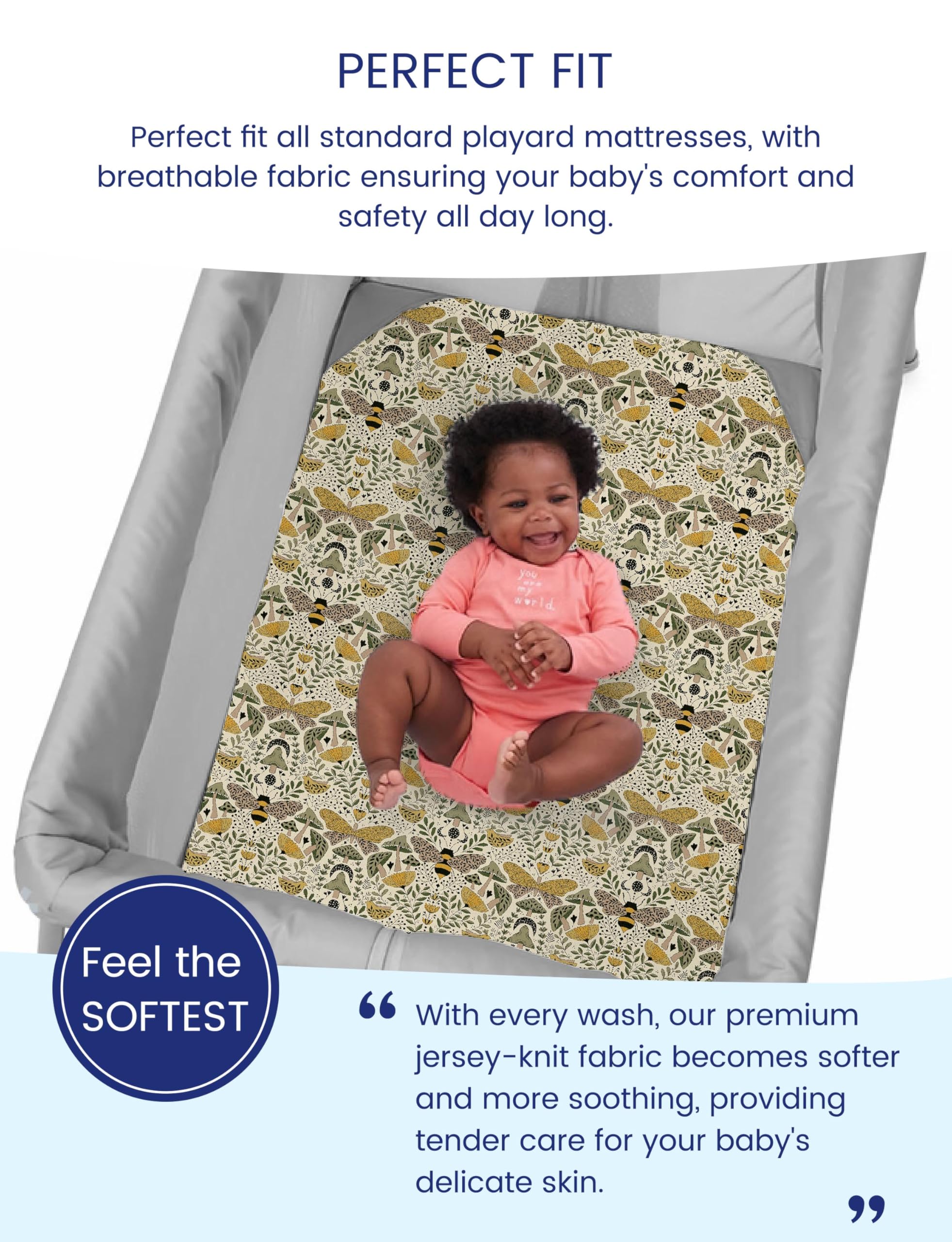 TotAha sheets are washable and durable for easy care and long-lasting comfort.