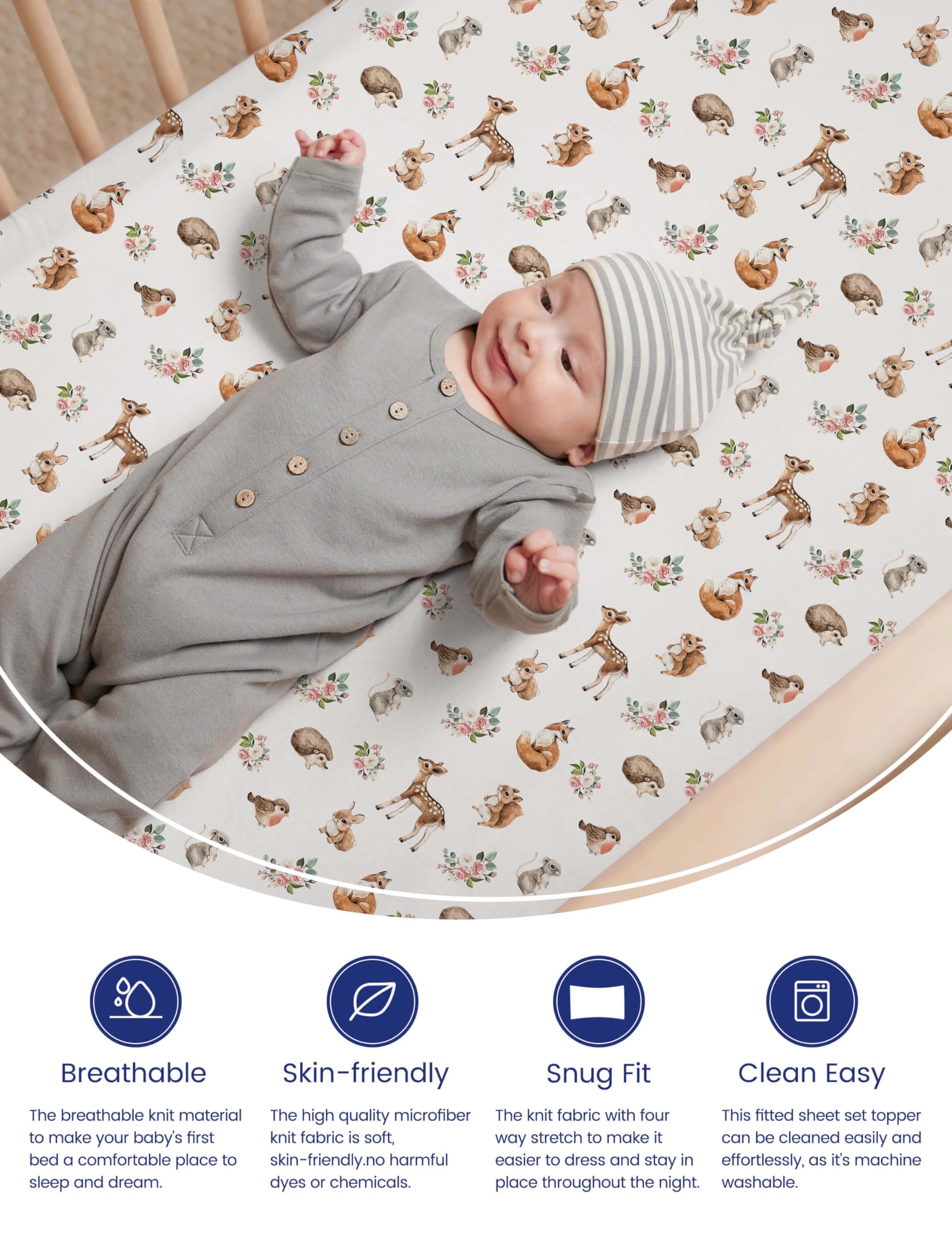 TotAha soft silky jersey-knit closeup highlights breathable, gentle touch.