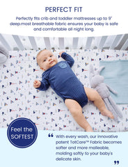 TotAha soft silky texture on crib mattress creates a cozy night sleep.