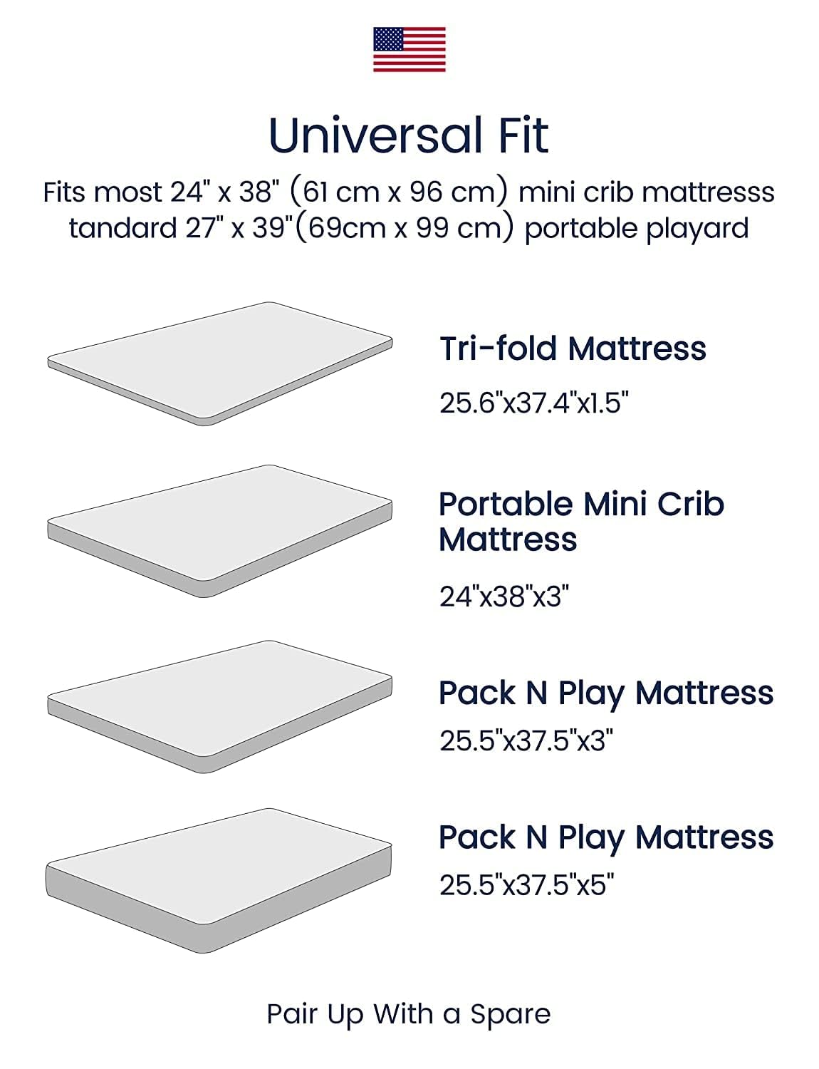 TotAha Star Moon Pack PNPlay sheets - light weight, breathable knit for comfortable nights.