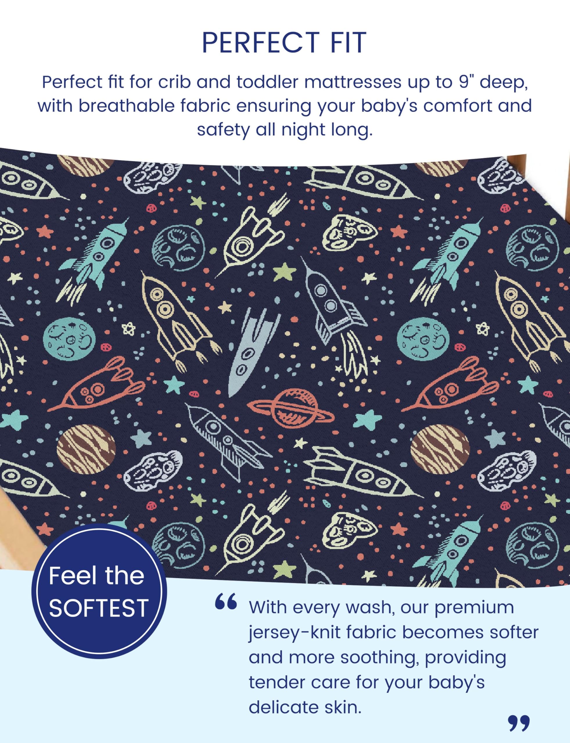 TotCare fabric closeup shows soft weave promoting gentle touch for baby skin