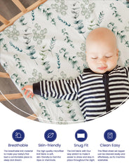 TotCare fabric closeup shows breathable, soft texture for gentle baby sleep.