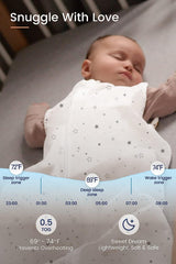 TotAha wearable blanket soft fabric highlights buttery-smooth touch for baby comfort.