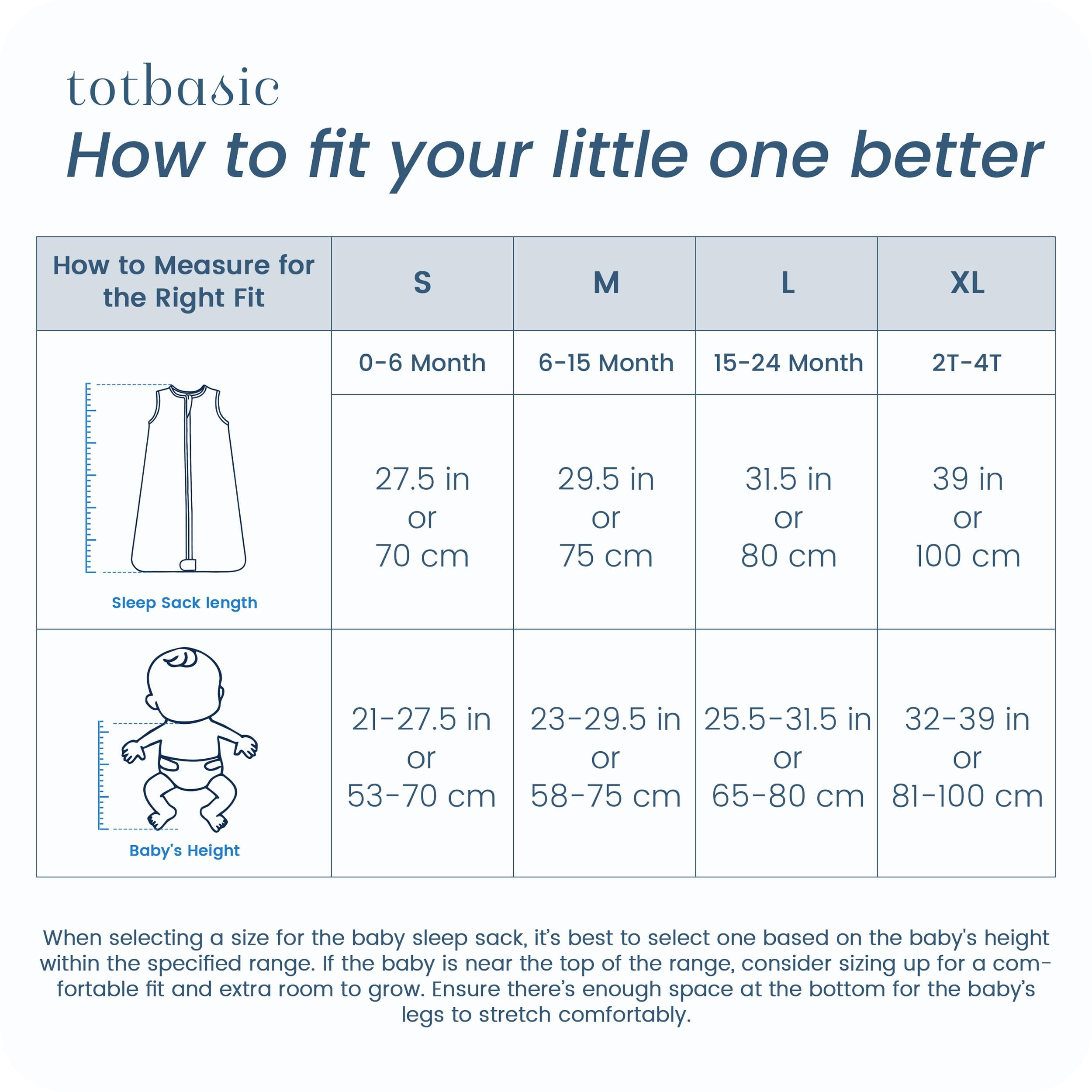 TOTBASIC Sleep Sack with 2-way zipper enables easy nighttime diaper changes