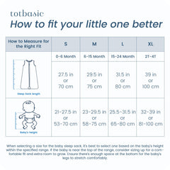 TOTBASIC Sleep Sack with 2-way zipper enables easy nighttime diaper changes