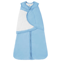 TOTBASIC baby swaddle blanket fog front view shows cozy 1.0 TOG warmth