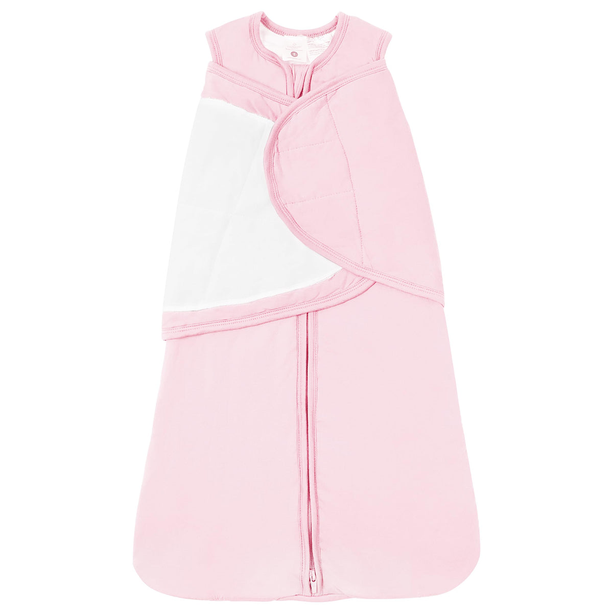 TOTBASIC Baby Swaddle Blanket blush newborn arms in swaddle for cozy sleep