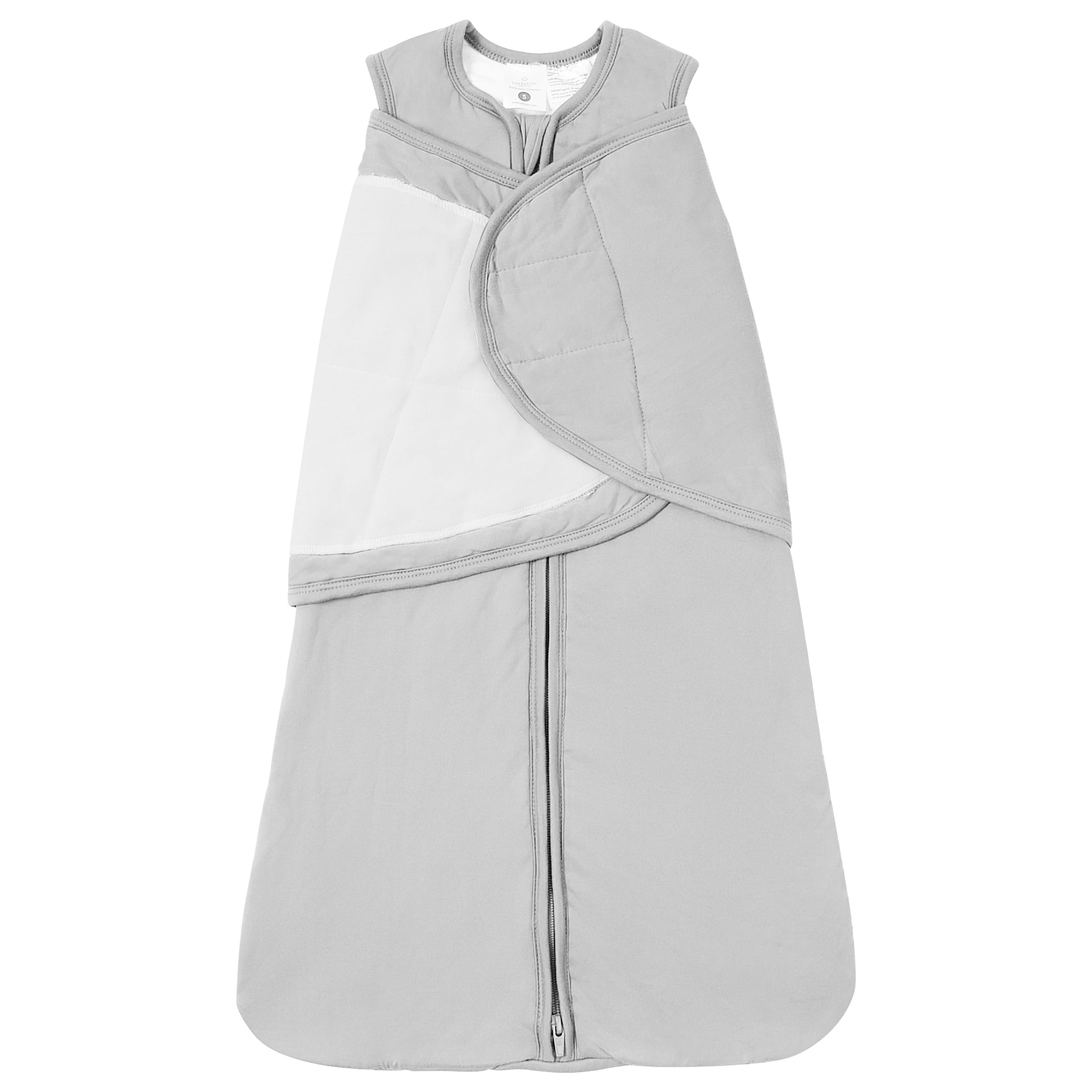 TOTBASIC baby swaddle Storm arms-in view shows secure newborn snugness for sleep