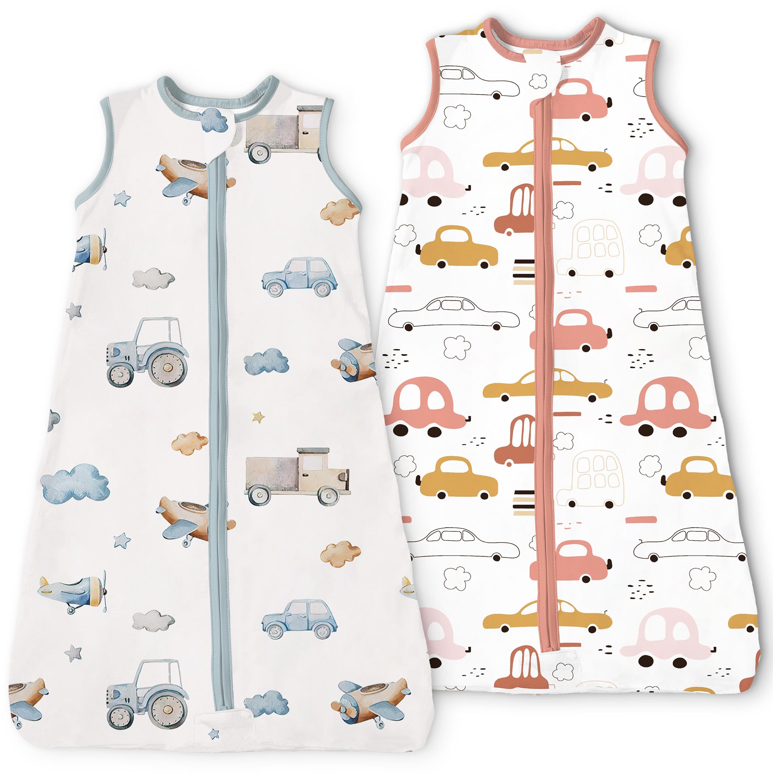 TOTBASIC extra-large 0.5TOG sleep sack for toddlers with roomy fit for active sleeping