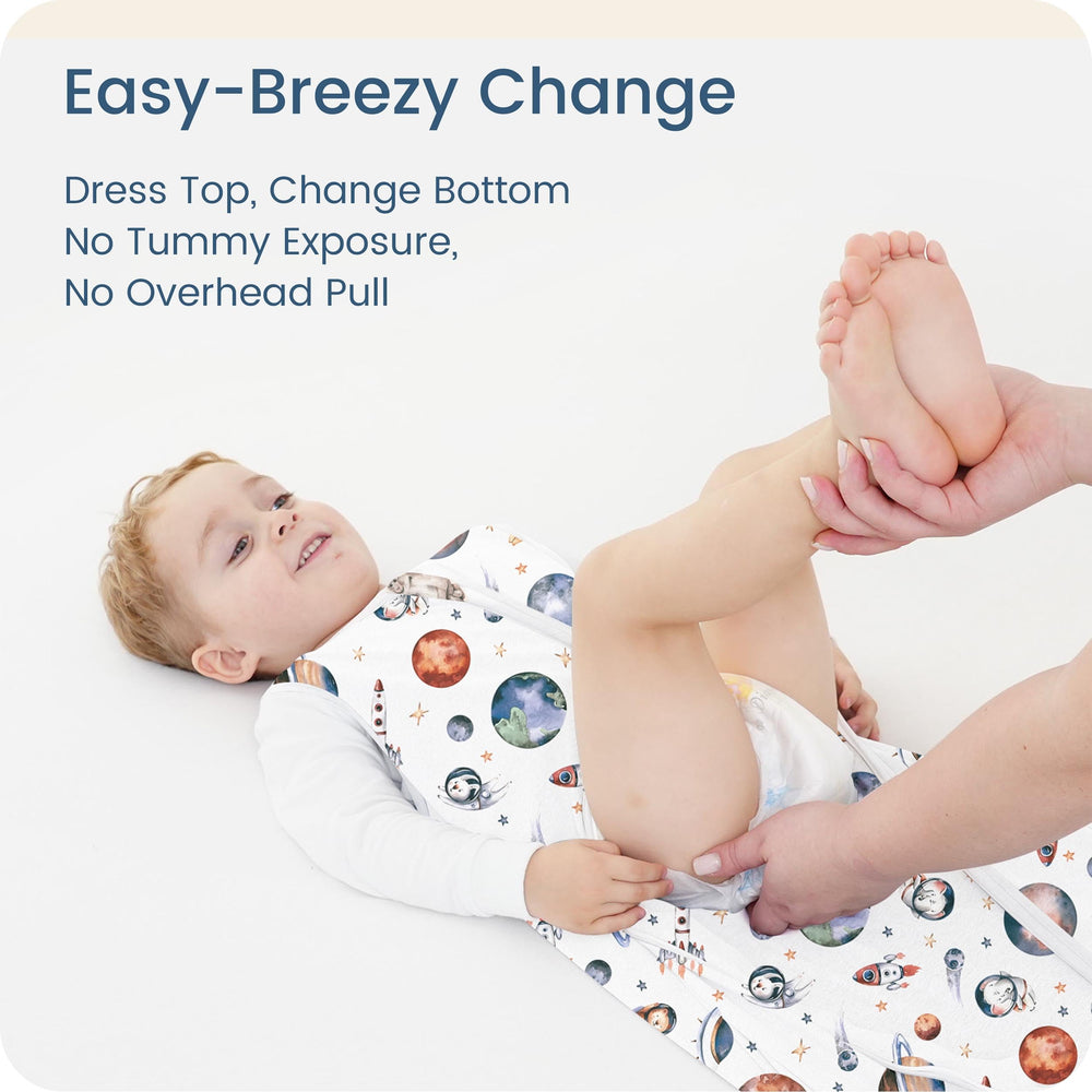 TOTBASIC Sleep Sack hip-fit showcases secure, roomy fit for hip development