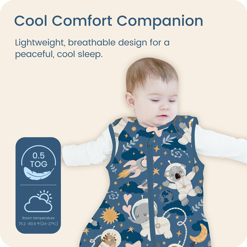 TOTBASIC Extra Large Toddler Sleep Sack with 2-way zip enables quick diaper changes
