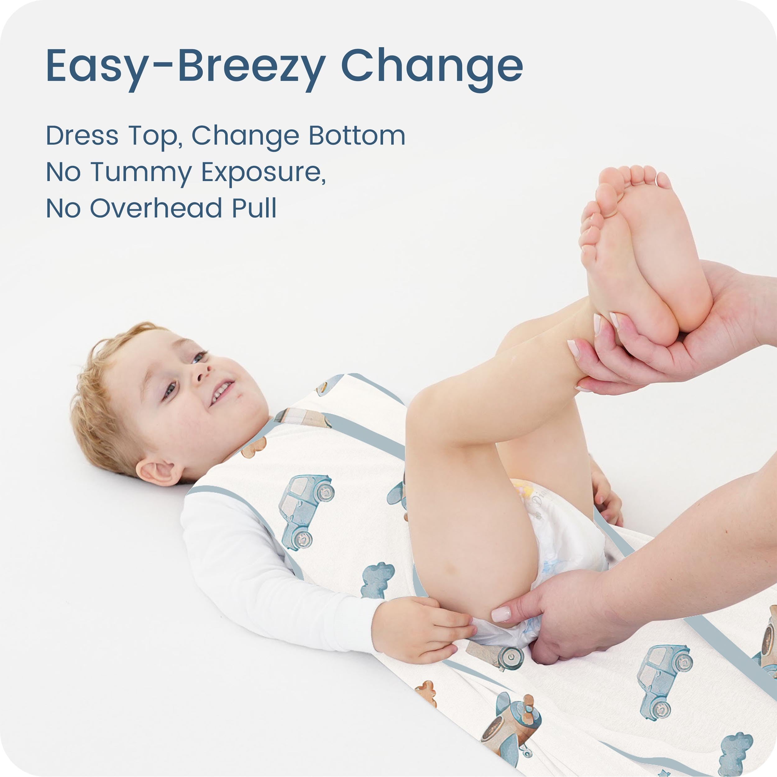 TOTBASIC leg pouch and roomy fit encourage free movement without kicking off