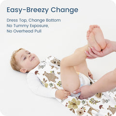 TOTBASIC Sleep Sack with 2-way zipper detail for easy diaper changes