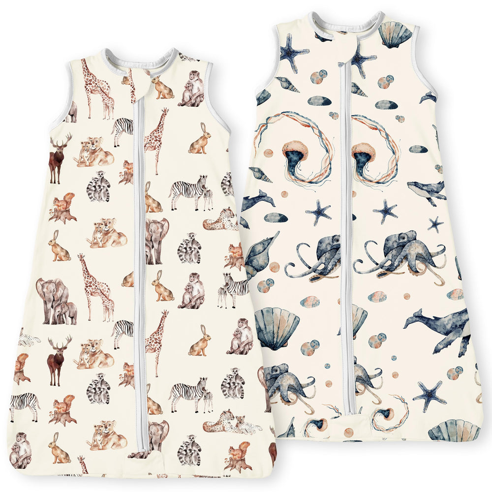 TOTBASIC sleep sack fabric closeup shows breathable TotCare jersey knit for gentle sleep.