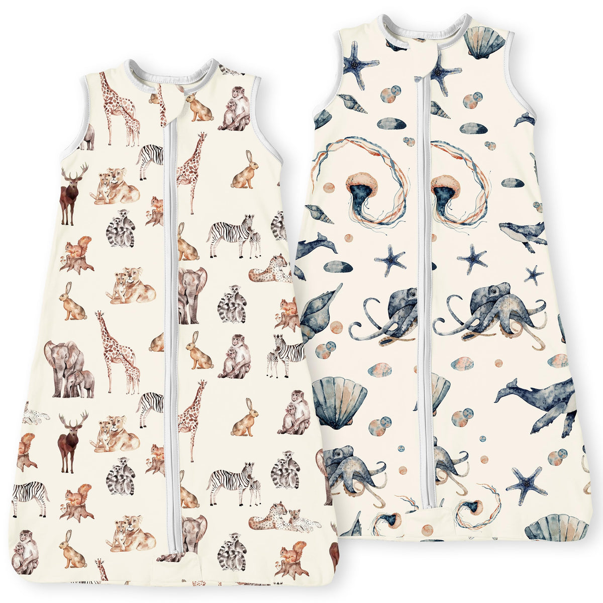 TOTBASIC sleep sack fabric closeup shows breathable TotCare jersey knit for gentle sleep.