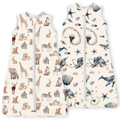 TOTBASIC sleep sack fabric closeup shows breathable TotCare jersey knit for gentle sleep.