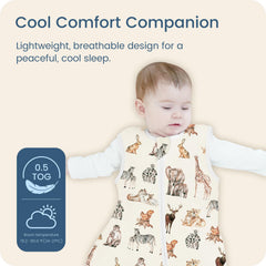 TOTBASIC sleep sack hip-space design supports natural movement for comfy nights.