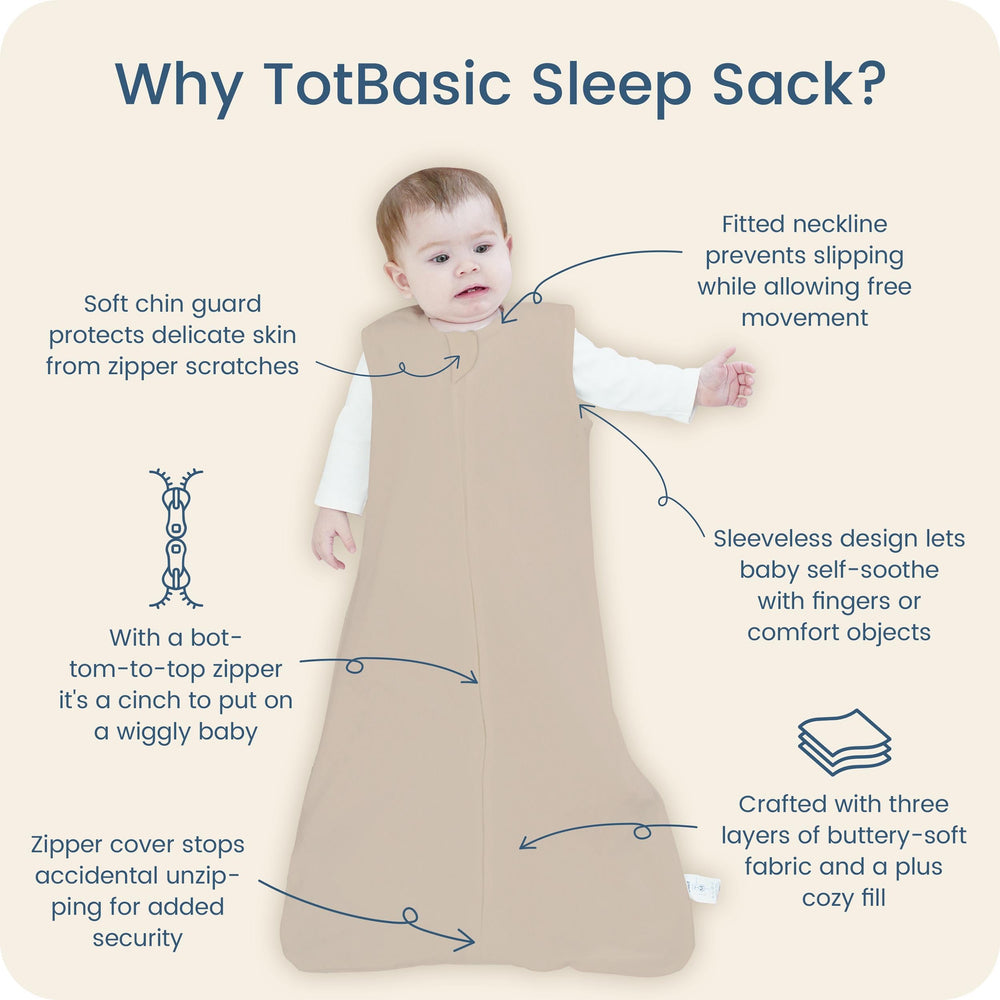 TOTBASIC Sleep Sack leg pouch design enabling free movement for toddlers