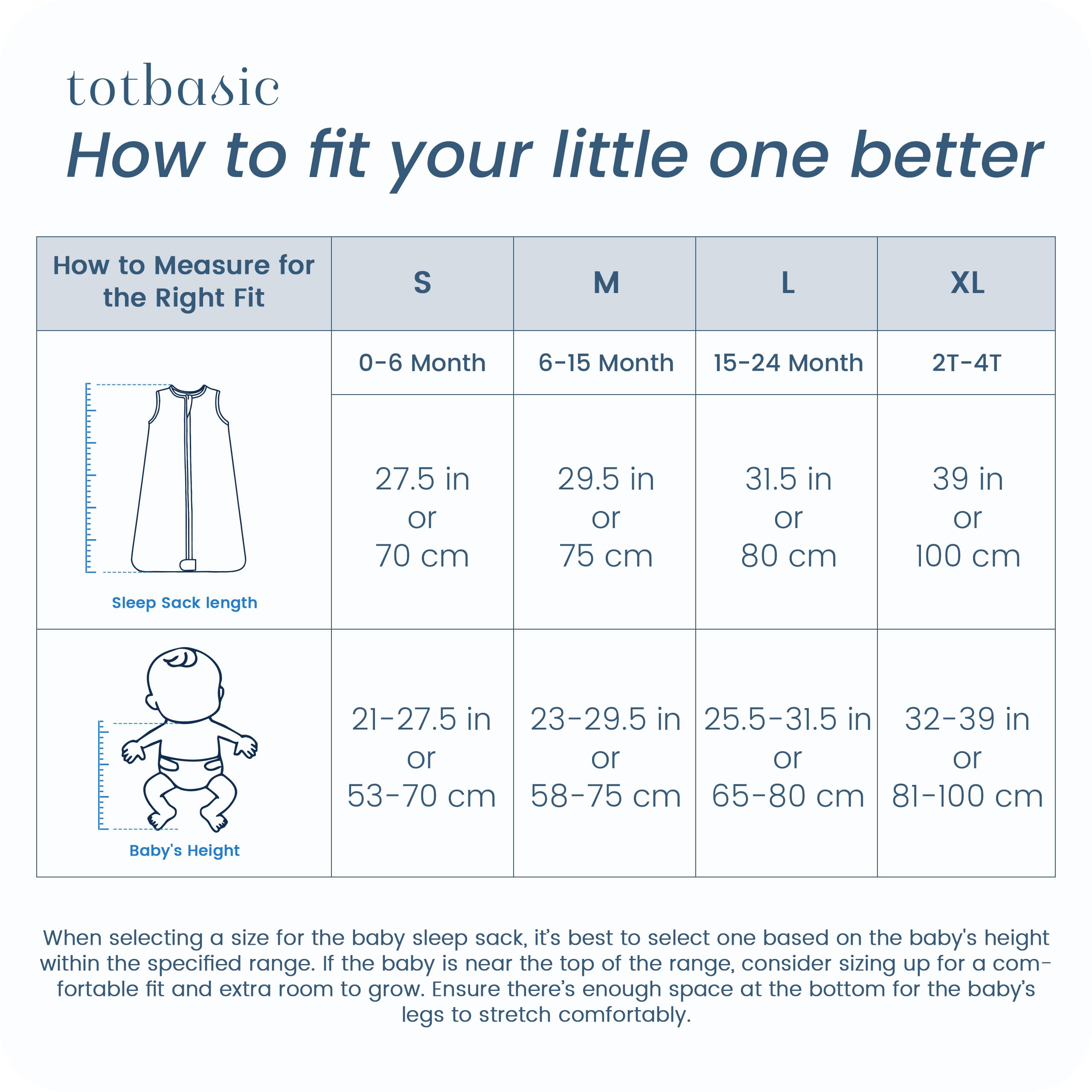 TOTBASIC sleep sack leg pouch offers roomy space for kicking and movement.