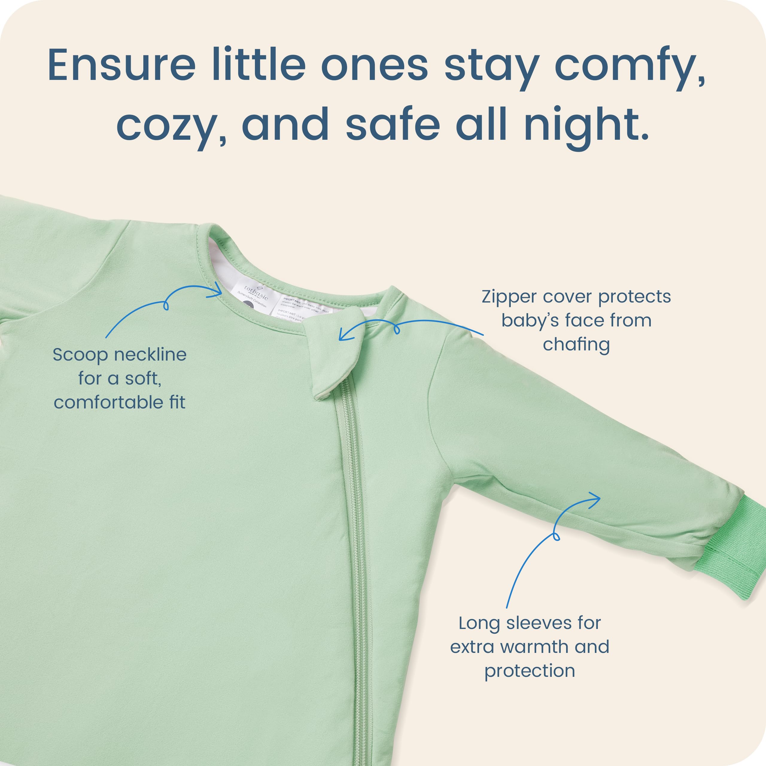 TOTBASIC 1.0 TOG slate sleep sack for year-round layering.