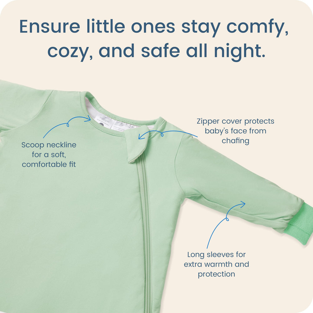 TOTBASIC 1.0 TOG slate sleep sack for year-round layering.