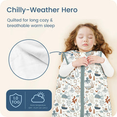 TOTBASIC sleeveless wearable blanket shown during a diaper-change