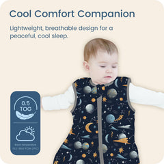 TOTBASIC Space Odyssey back view highlights secure sleeveless design for active toddlers