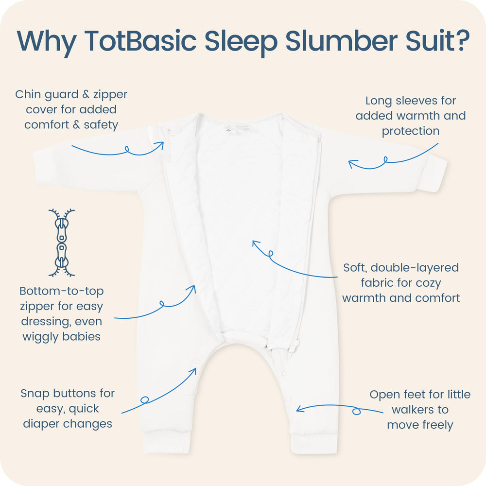 TOTBASIC Toddler Sleep Sack shows legs for mobility during sleep