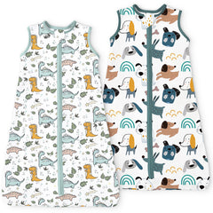 TOTBASIC toddler sleep sack side view, breathable 0.5 TOG for year-round comfort.