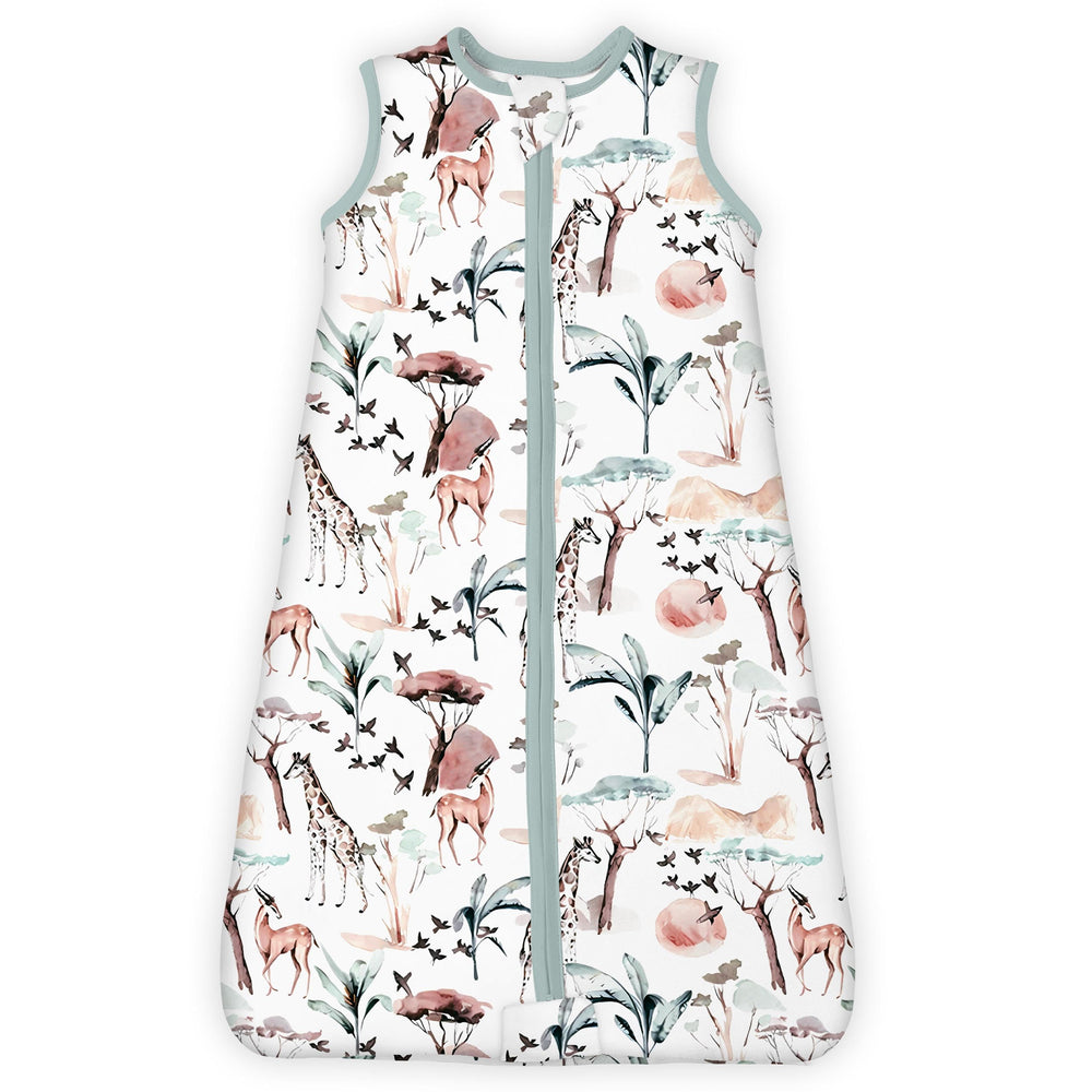 TOTBASIC Toddler Sleep Sack sleeveless closeup fabric shows soft knit for cozy nights.