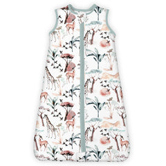 TOTBASIC Toddler Sleep Sack sleeveless closeup fabric shows soft knit for cozy nights.