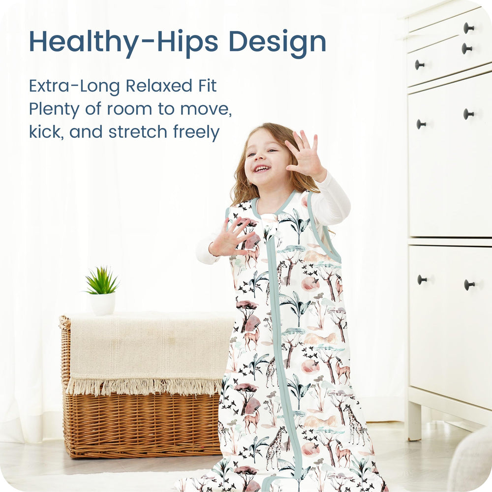 TOTBASIC Sleep Sack offers cute, kid-friendly print designs for nursery style.