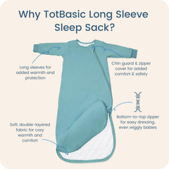 TOTBASIC wearable blanket slate with 2-way zipper for easy changes.