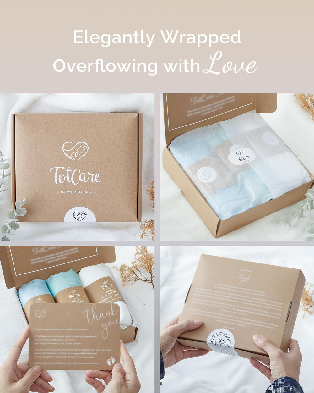 TotCare bassinet sheets cloud pack highlights soft interior for cozy naps.