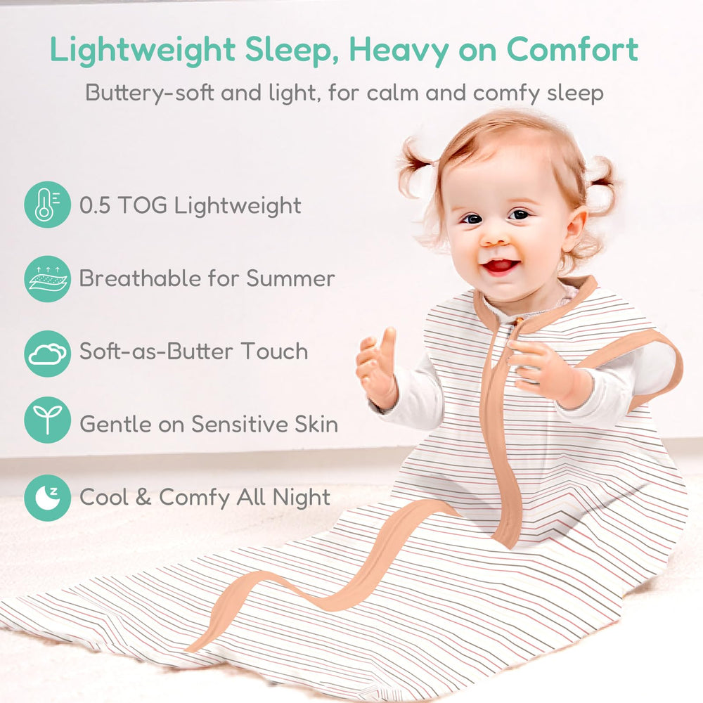 TOTCHILL sleep sack bottom zipper shown for quick diaper changes without undressing.