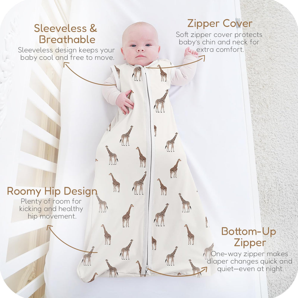Totchill baby sleep sack flat lay highlights compact design and versatile use