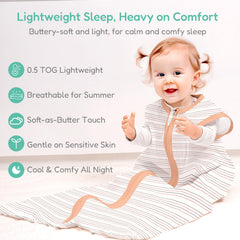 TOTCHILL baby sleep sack leg-room design supports comfortable kicking and movement.
