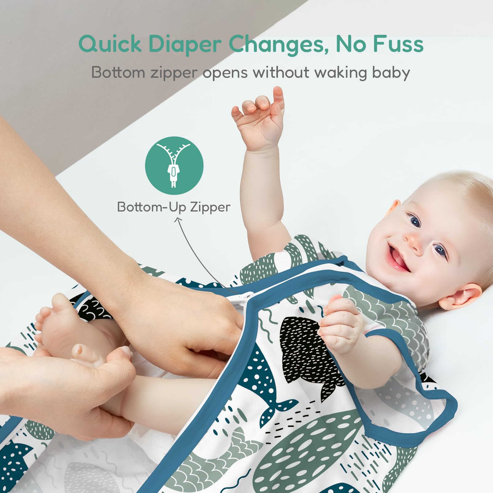 TOTCHILL sleep sack snug-fit design stays in place for safer sleep.