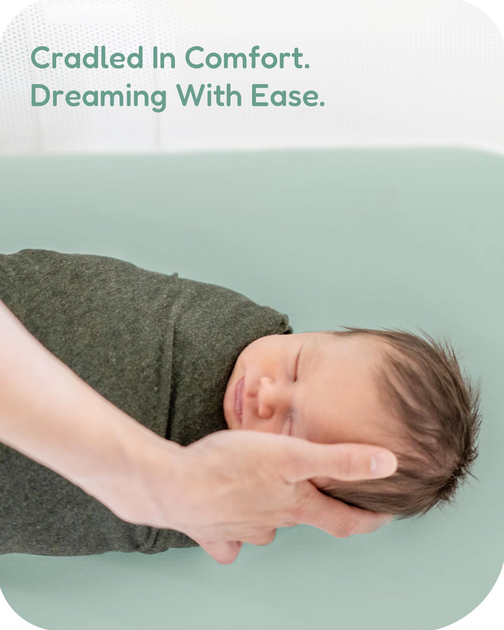 TotChill elastic-edge bassinet sheet secures a snug, hassle-free fit.
