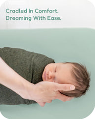 TotChill elastic-edge bassinet sheet secures a snug, hassle-free fit.