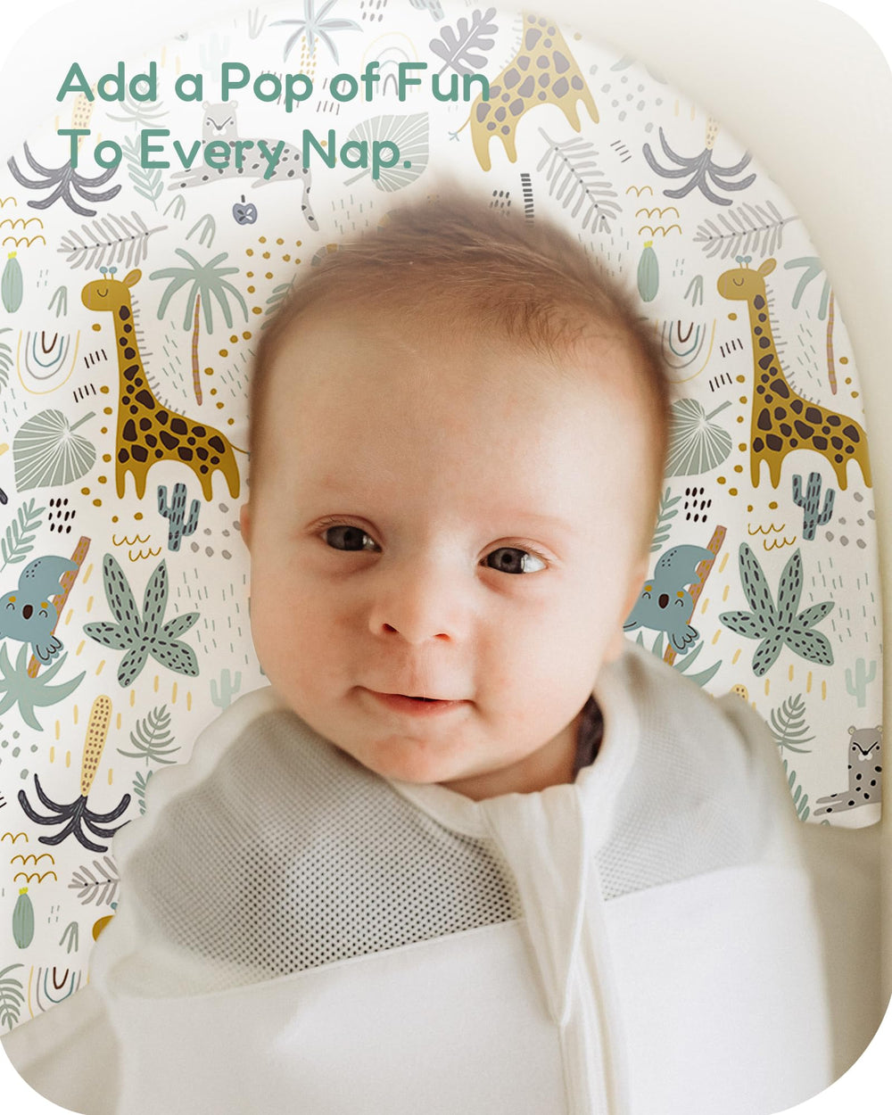 TotChill soft, breathable polyester sheet delivers temperature-regulating comfort for all-day use.